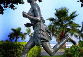 女生運(yùn)動(dòng)員銅雕廠家 黃銅人物銅像 運(yùn)動(dòng)員肖像銅雕