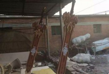 城市刀劍銅雕廠家 黃銅工藝品銅雕