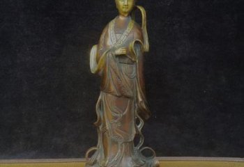 仿古九天玄女神像廠家 鑄銅九天神像銅雕