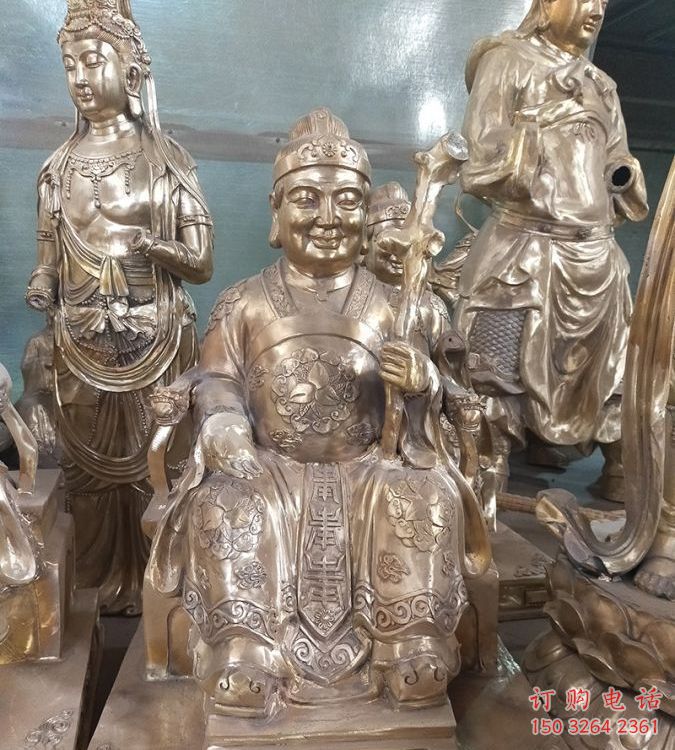 佛教土地爺神像廠家 佛教神像銅雕