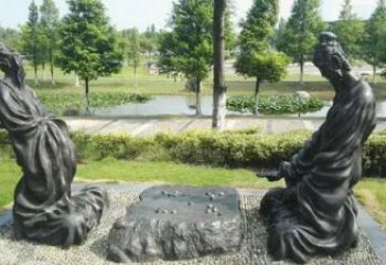 戶外下棋雕塑廠家，童趣主題，廣場(chǎng)雕塑小品