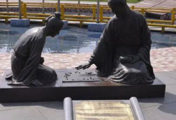街道下棋雕塑廠家，童趣主題，戶外雕塑小品