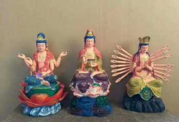 戶外西方三圣佛像工廠，家用神像，大型西方三圣佛像加工