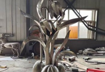 邢臺木棉花雕塑制造商，城市雕塑，不銹鋼木棉花雕塑廠家