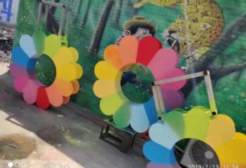 裕華金銀花雕塑廠(chǎng)家，景區(qū)雕塑，城市不銹鋼金銀花雕塑