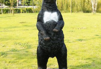 承德街道黑熊雕塑，仿真動物雕塑，古銅效果