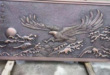 秦皇島老鷹浮雕訂做，景區(qū)雕塑，鍛銅動(dòng)物浮雕定價(jià)