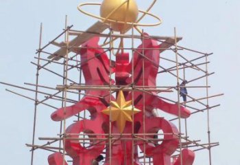 承德景觀(guān)科技之星雕塑選用，美陳雕塑，抽象不銹鋼科技之星雕塑標(biāo)準(zhǔn)