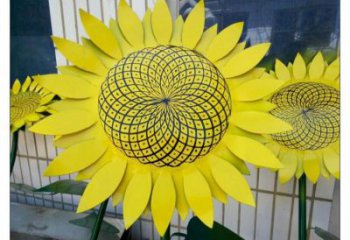 辛集抽象花籃雕塑展品，小區(qū)雕塑，葵花花籃雕塑工程制作精選