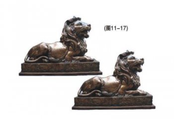 裕華公園獅子雕塑供求，景觀(guān)雕塑，鑄銅趴獅雕塑優(yōu)選
